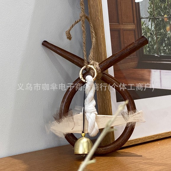 新款跨境藤条木质鱼挂件装饰乔迁礼物 客厅室内墙面挂件装饰批发