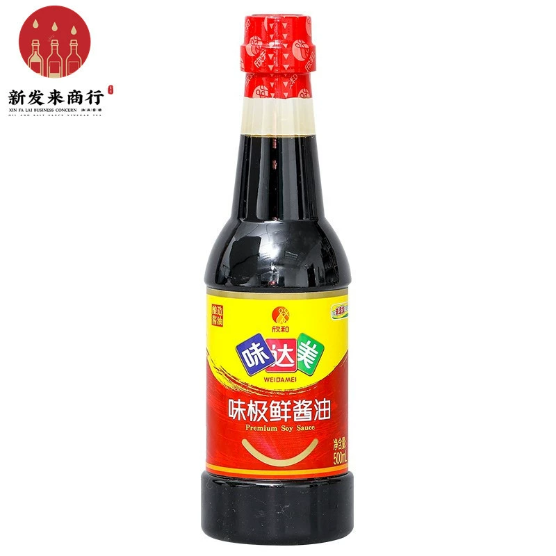 500 мл * 12 бутылок вкусной домашней кулинарии Xinhe Weida, тушеной жаркой, холодной смеси, смоченной в соевом соусе