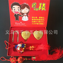 供应心型同心许愿锁旅游景点爱情挂锁喜庆结婚锁长寿锁连心锁