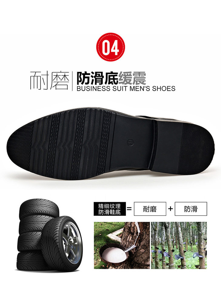 Giày da nam công sở mũi nhọn, gót thấp 1–3 cm, kiểu Anh, dây buộc, phù hợp đi làm và dự tiệc — 2Z101 màu đen chi tiết 11