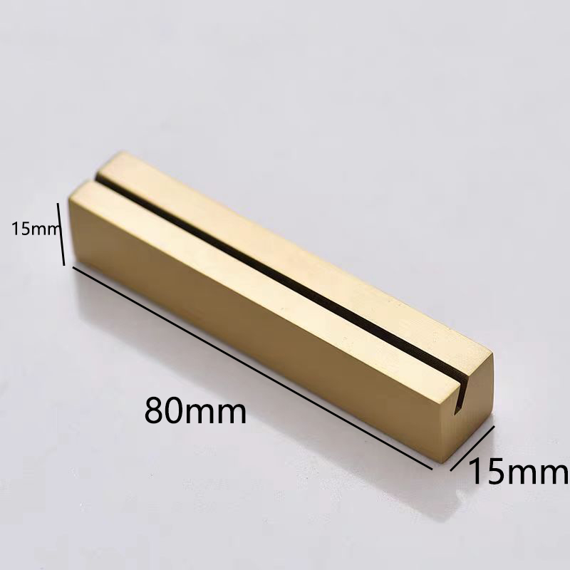 Barras de metal de latón geometría de tarjetas de visita escritorio decoración de foto soporte de tarjetas base de tarjetas simple estante de visualización