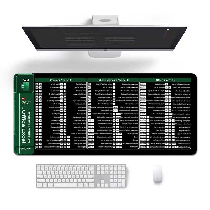 跨境批发热销英文快捷键多国语言定制耐脏鼠标垫办公桌垫MousePad|undefined