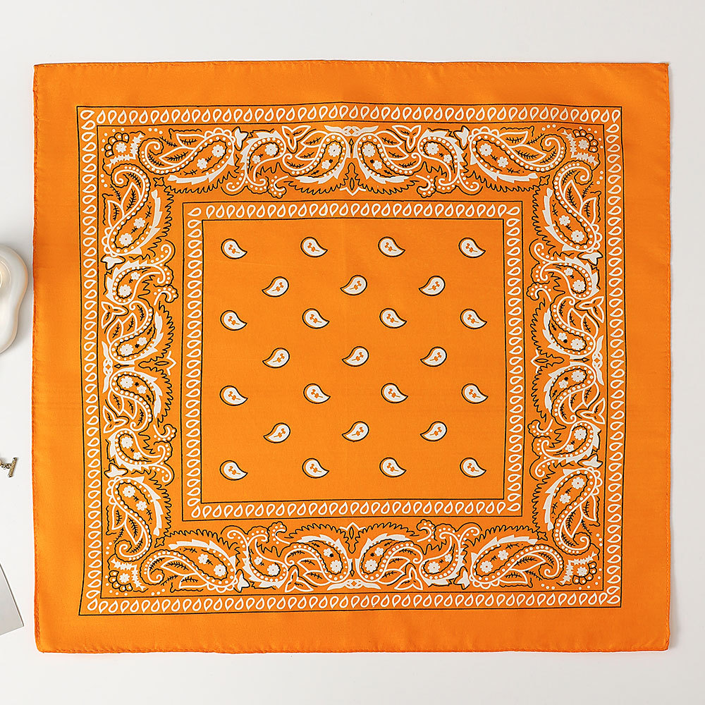 Bandana Cuadrada de Estampado Paisley 53cm de Poliéster para Deportes y Hip Hop