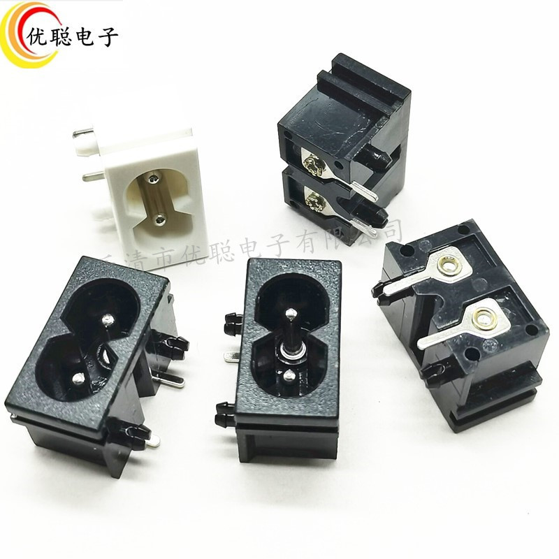 DB-8 appliance power socket AC019A solid core swath tail 90 degree bent foot 22*12 adapter swath type female base