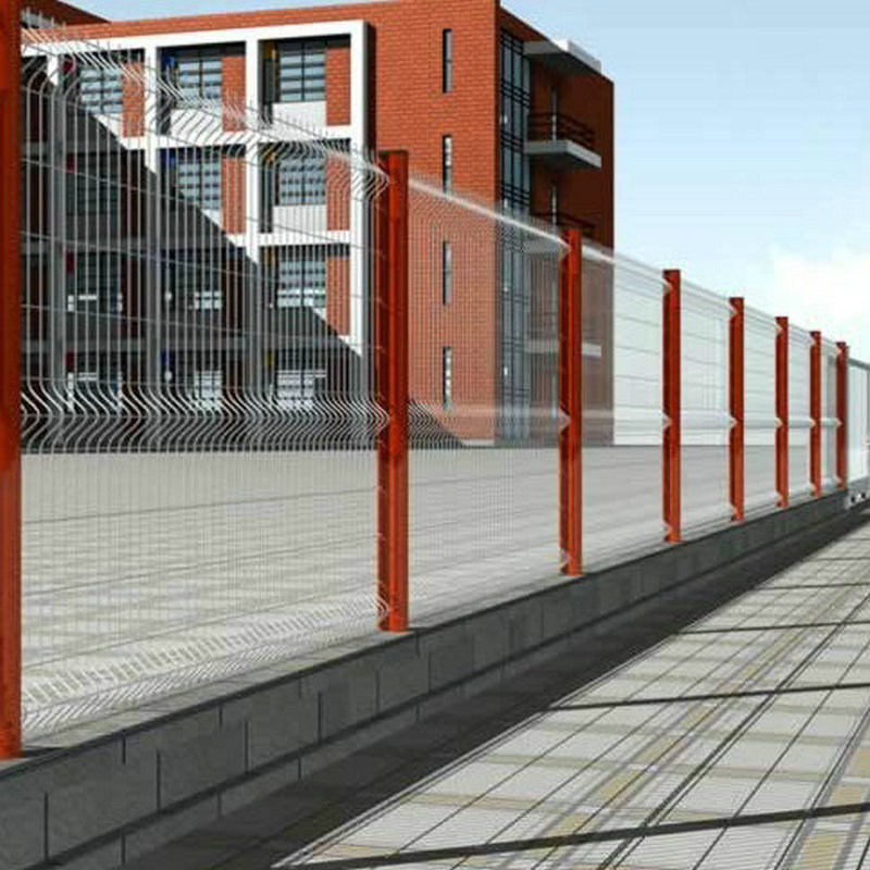 厂家供应三角折护栏网建筑防护网安全防护围网浸塑护栏镀锌铁丝网