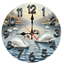 动物12英寸挂钟静音装饰挂墙圆形钟复古客厅餐厅家居时钟静音设计