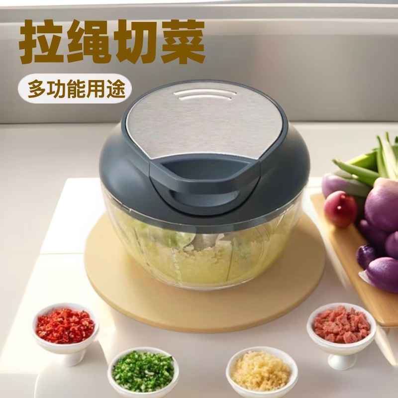 Export stainless steel hand-pulled garlic puree artifact egg beater multifunctional small baby food fruit puree kitchen