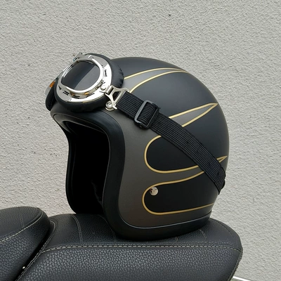 Motosiklet kaskı (dəbilqə): Helmet Dropshipping - matt-black-flower-pilot-glasses-s