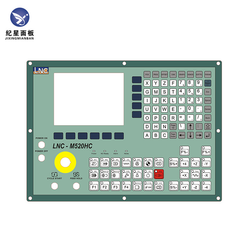 数控薄膜按键面板 数控机床鼓包按键面板 数字薄膜按键开关
