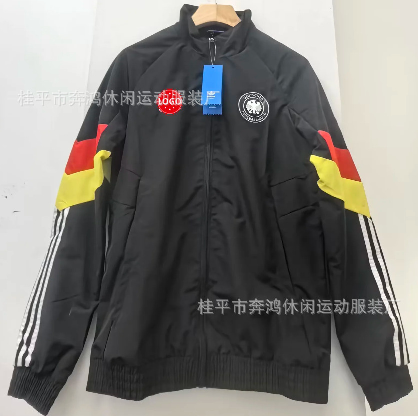 2526 chaqueta de fútbol con capuz nueva chaqueta de calentamiento a prueba de viento Barcelona Arsenal Real Madrid Manchester United chaqueta deportiva