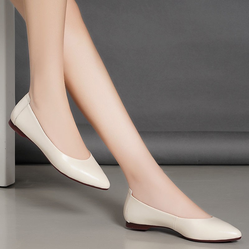 Zapatos de mujer negro blanco amarillo nuevos zapatos de cuero cómodos zapatos casuales de mujer zapatos de tacones planos de mamá otros