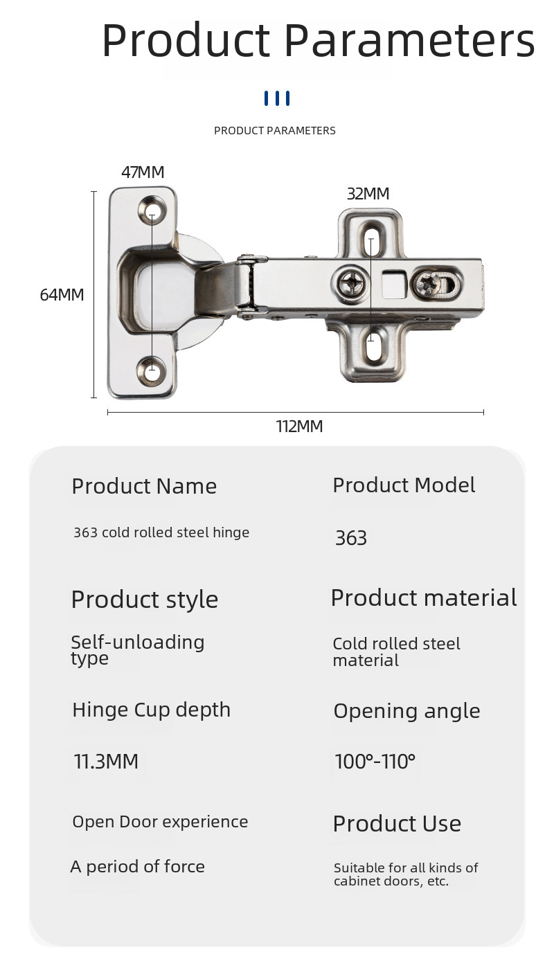 Cold-Hardened Steel Hinge 2