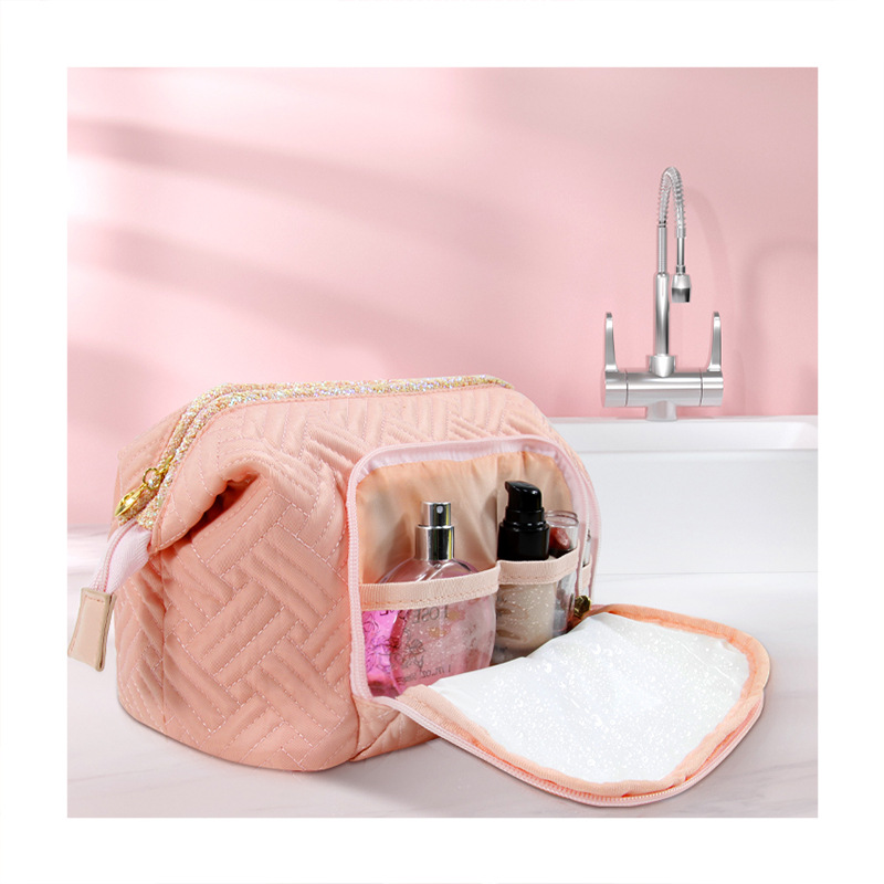 여행 화장품 가방 화장실 가방 메이크업 주최자 큰 모자