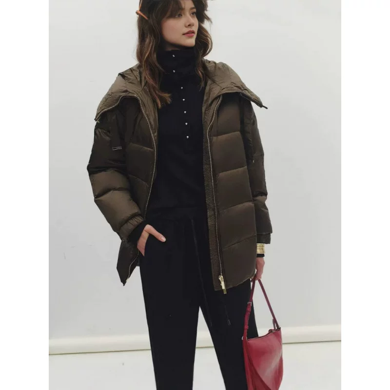 Velvet down jacket, winter hoody, duck down