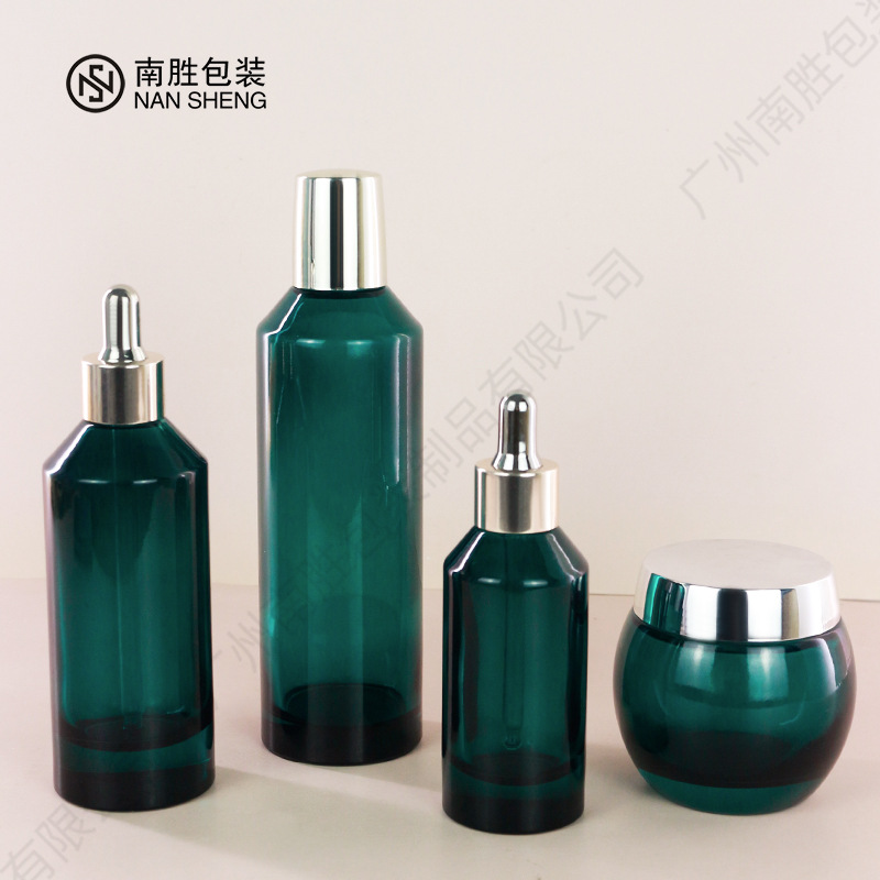 Skin care bottle set EL home with green treasure bottle lotion pump head oblique shoulder bottle 120g belly cream sub-cans