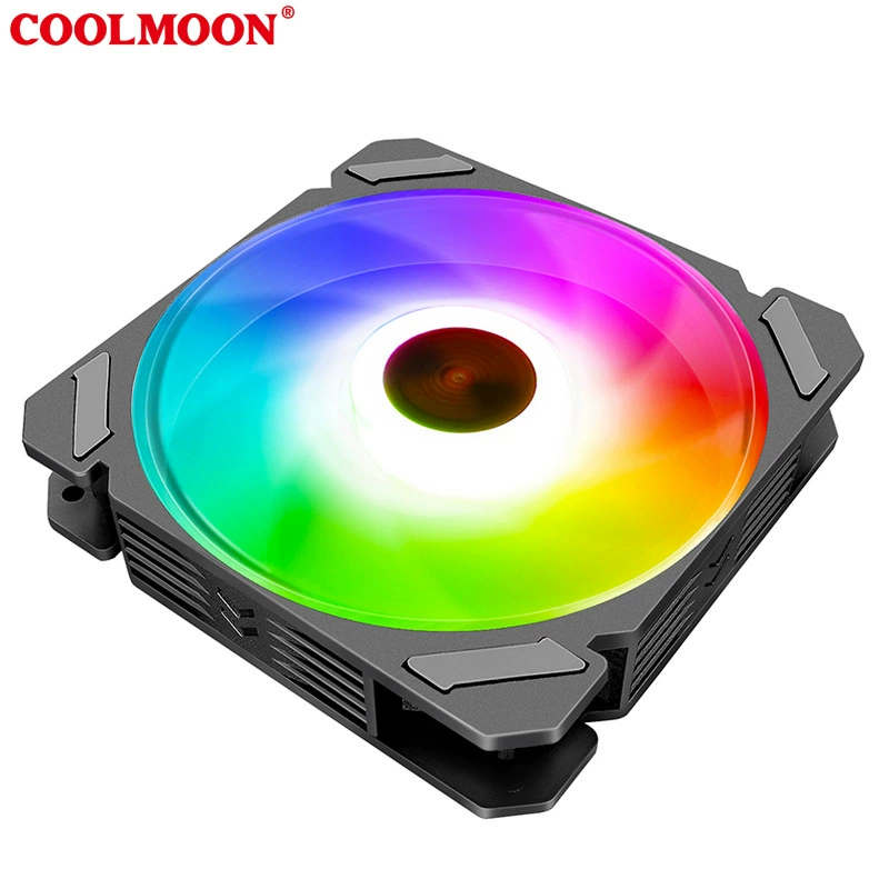 Кулер для корпуса (COOLMOON) 12 см ARGB, бесшумный с высоким воздушным потоком, комплекты контроллеров/много кулеров