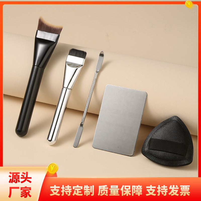 Li Yujing One-Line Flat-Head Foundation Brush Professional Base Makeup Tool That Does Not Eat Powder, Portable and Easy to Clean Facial Mask Makeup Brush Li Yujing One-Line Flat-Head Foundation Brush Professional Base Makeup Tool That Does Not Eat Powder, Portable and Easy to Clean Facial Mask Makeup Brush