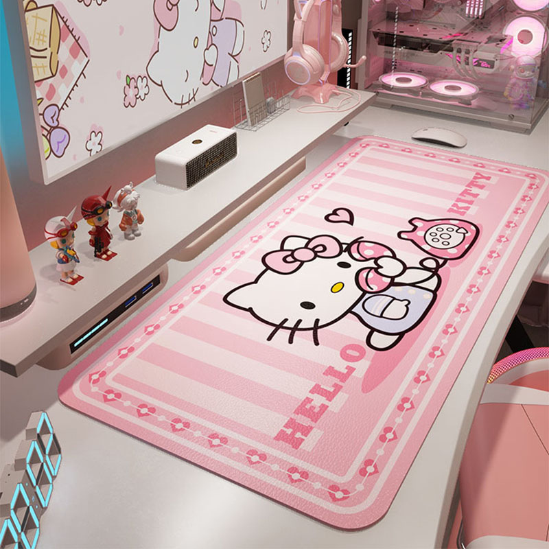 ハローキティ漫画かわいい厚みのあるコンピュータマウスパッドゲームオフィス漫画スタイル滑り止め吸収性デスクマットは発送可能です|undefined