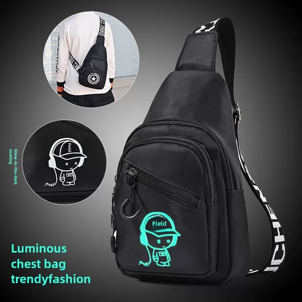 Children's Chest Bag Korean Boy's Handsome Crossbody Bag Fashion Boy's Cute Sports Shoulder Bag