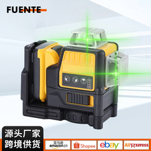 跨境绿光12线锂电激光水平仪外贸户外全自动调平毫米级激光贴墙仪