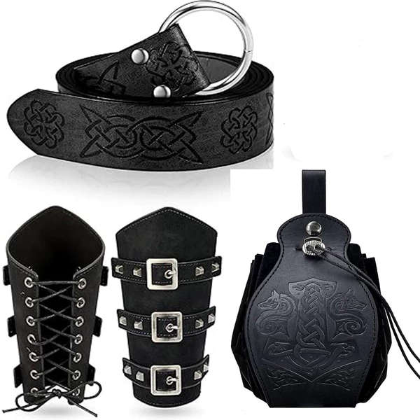 Black belt bag, set, 3 piece set