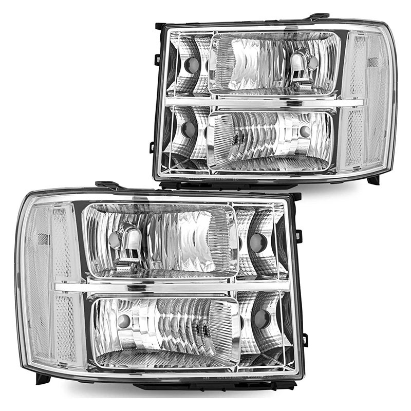 Aplicable a GMC07-13 Sierra faro estándar de los Estados Unidos modelo de halógeno de semieconjuntamiento chapado con reflector transparente