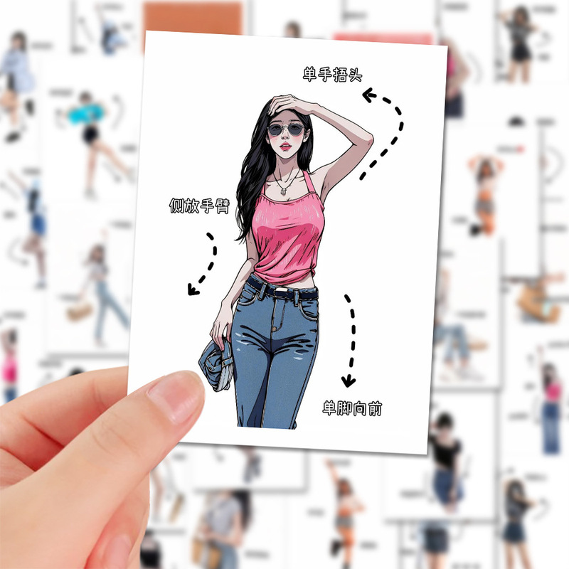 160 Photo Pose Stickers, Creative and Popular Photography Action Reference DIY Notebook Stickers, Waterproof 160 Photo Pose Stickers, Creative and Popular Photography Action Reference DIY Notebook Stickers, Waterproof
