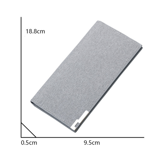 Canvas wallet men's long college student casual wallet ultra-thin multi-card slot can hold driver's license personalized wallet for women
