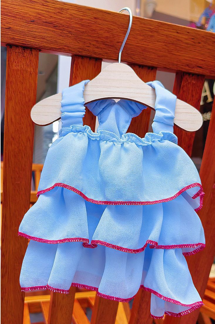 Falda de princesa para mascotas delgada de verano Teddy Bi Bear Bomei Fadou Corgi vestido de gato suministros de ropa