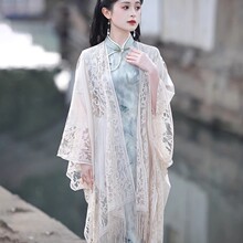 旗袍披肩外搭开衫2025流苏蕾丝百搭镂空新中式外套斗篷礼服女罩衫