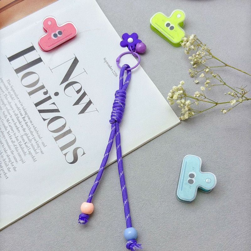 カラフルな編組バッグストラップ diy ビーズ手織り携帯電話ストラップジュエリーペンダント工芸品キーホルダー|undefined