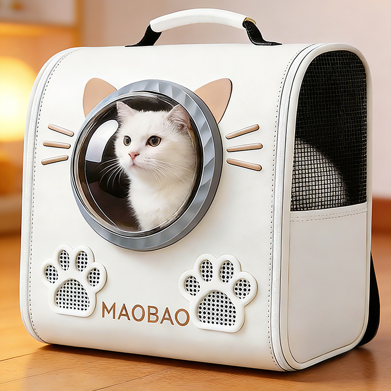 Zaino per animali domestici a capsula spaziale di grande capacità, borsa scolastica portatile per cani da esterno, gabbia antistress per gatti_voghion.com