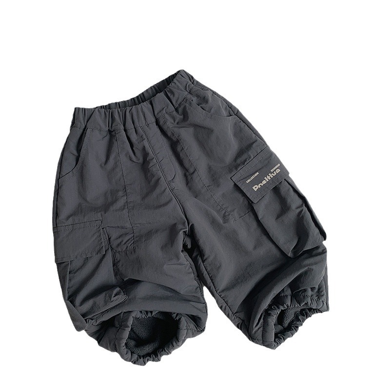 Pantalones Cargo Térmicos con Forro para Niños Nailon Grueso para Otoño e Invierno image 6