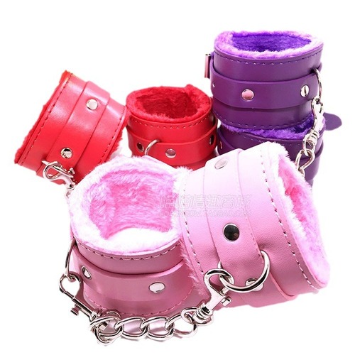 SM plush handcuffs and shackles, leather bondage, alternative couple sex health toys, adult products wholesale