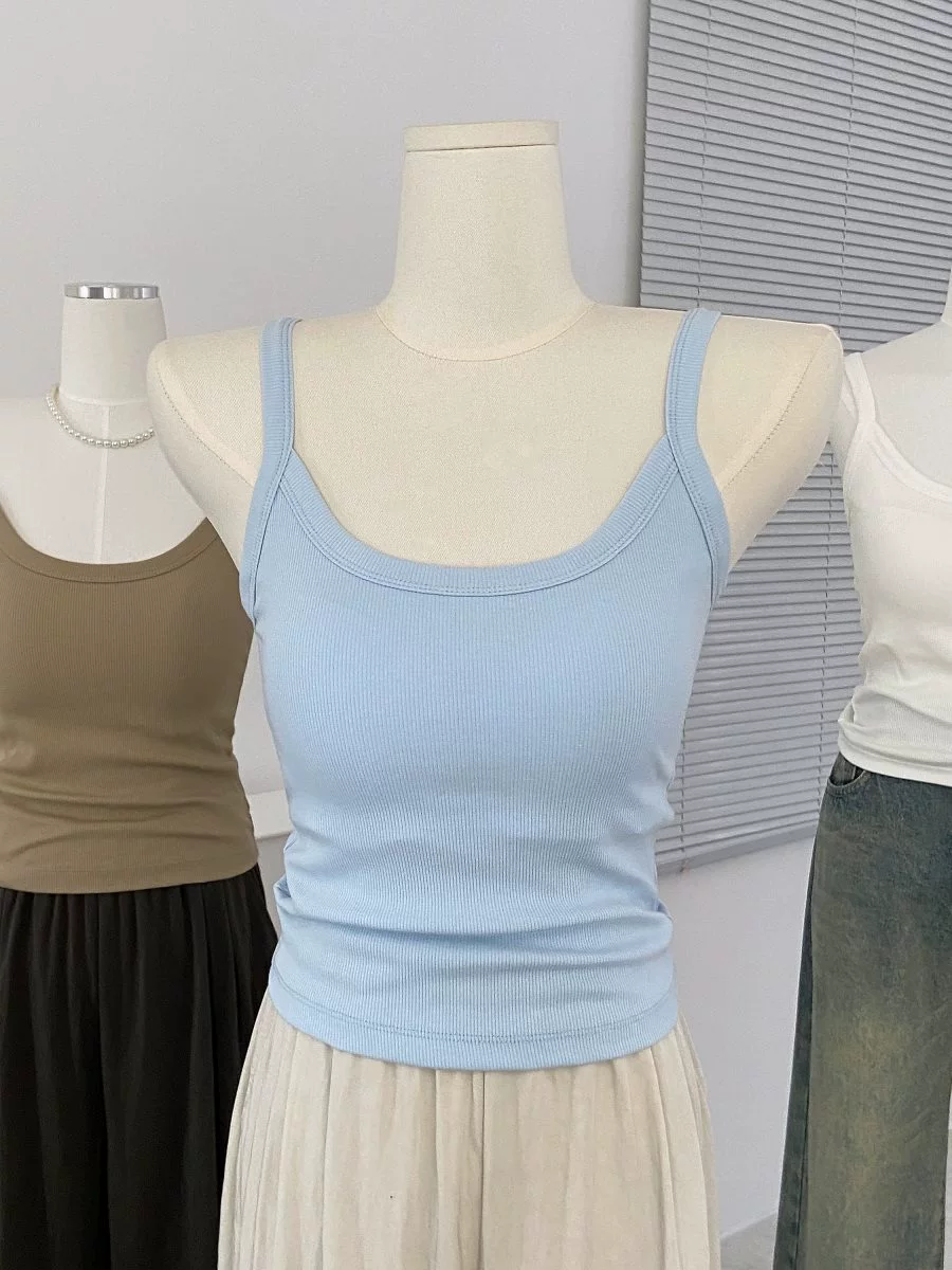 2025 новый летний стиль, облегающий топ «все в одном» с чашками и подушечками для груди, чистая нижняя часть, защищающая от сексуальных устремлений