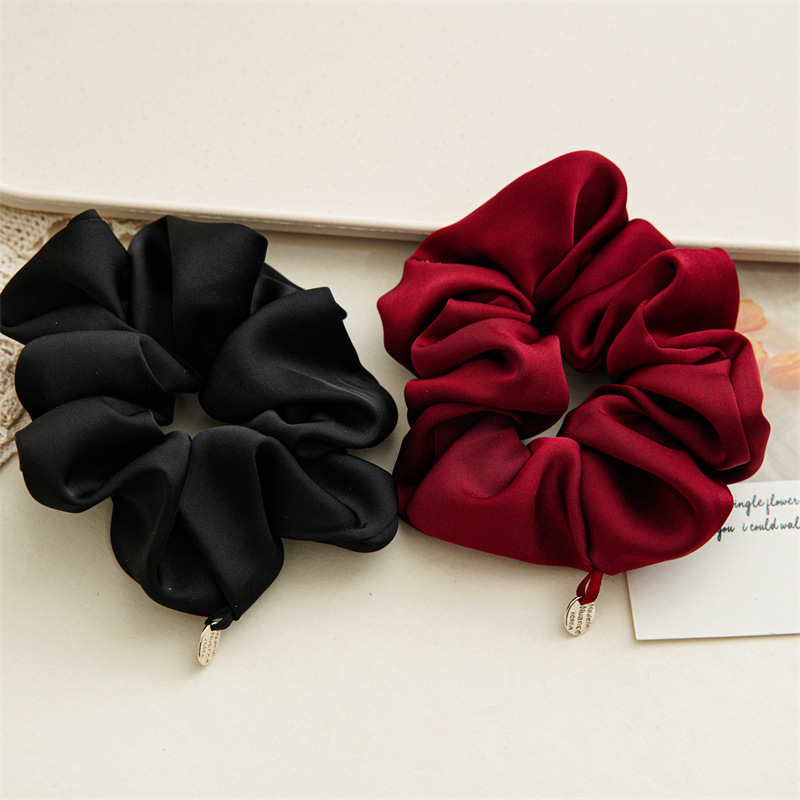 30g Weight Hair Tie Hair Accessories Type 1 Piece Quantity Daily, Party Occasion satin Material Solid Color Pattern Women's Gender Simple Style, Classic Style Style Women's Simple Style Classic Style Solid Color Satin Hair Tie 7