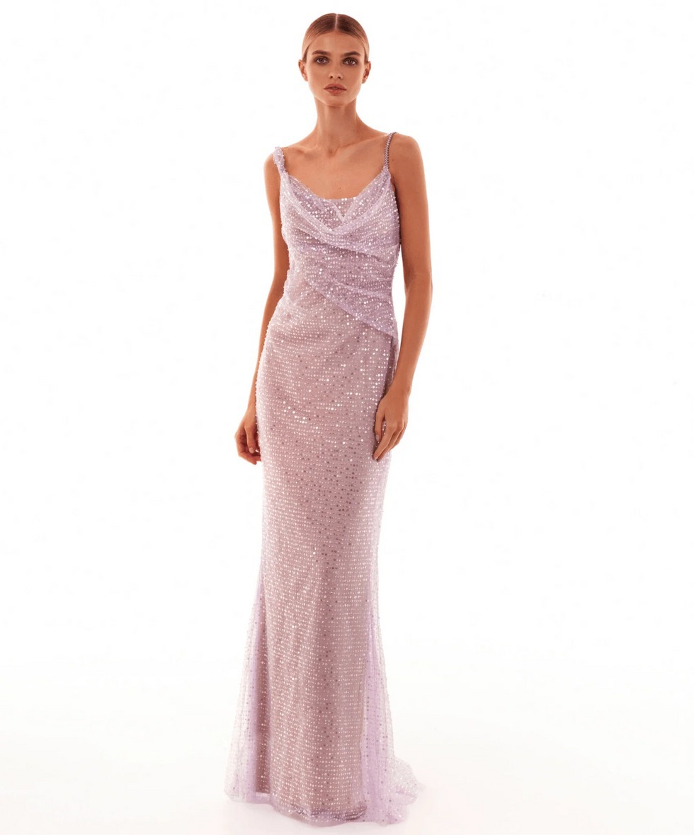 Europa y los Estados Unidos transfronterizos nueva Amazon mujer fiesta de sequillas púrpura sexy vestido de noche vestido de noche