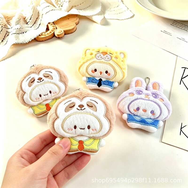 Zootopia Plush Toy Pendant Fox Rabbit Doll Keychain Bag Pendant Luggage Decoration Wholesale