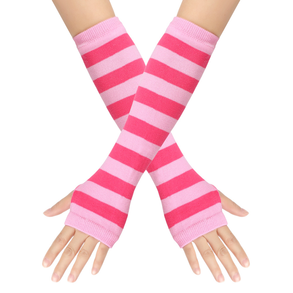 Pink + bright rose red/wide strip 61