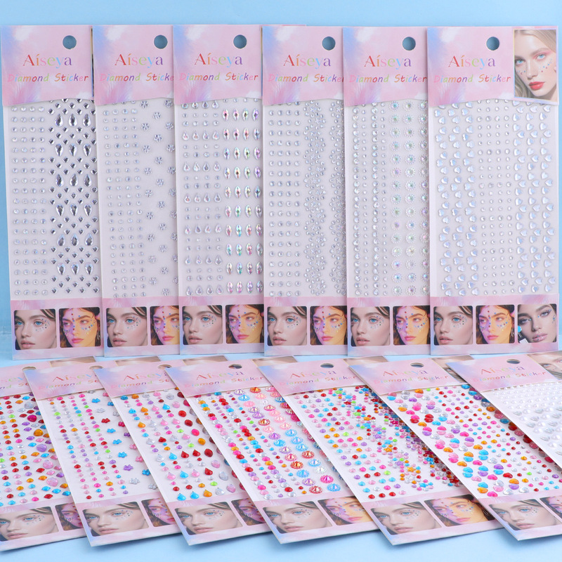 Colorful Heart Sunflower Stickers with Diamonds, Laser Diamond Manicure Stickers, Diamond Stickers for Face, Makeup Accessories, Eye Makeup Stickers with Diamonds Colorful Heart Sunflower Stickers with Diamonds, Laser Diamond Manicure Stickers, Diamond Stickers for Face, Makeup Accessories, Eye Makeup Stickers with Diamonds