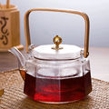 日式锤纹八角壶花茶壶加厚耐热过滤内胆泡茶壶电陶炉专用提梁壶