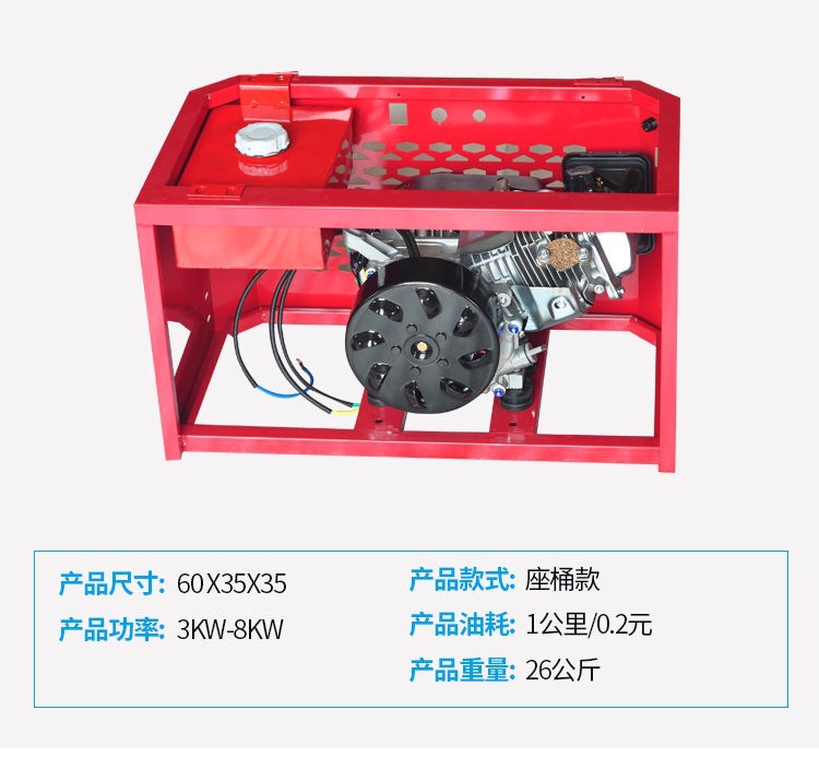 Electric Vehicle Range Extender Free of Installation 48V60V72V Intelligent Frequency Conversion Tricycle Four-Wheel Battery Car Gasoline Generator