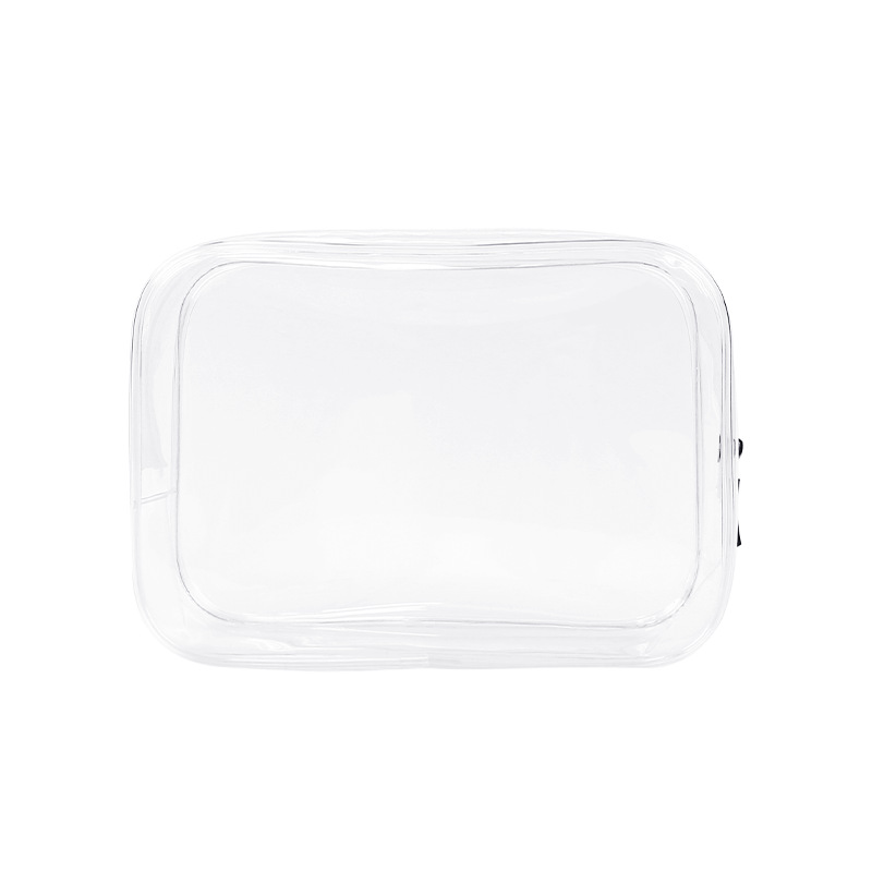 Bolsa de cosméticos portátil de gran capacidad para acampar al aire libre húmedo y seco bolsa de almacenamiento de separación transparente bolsa de lavado de PVC impermeable