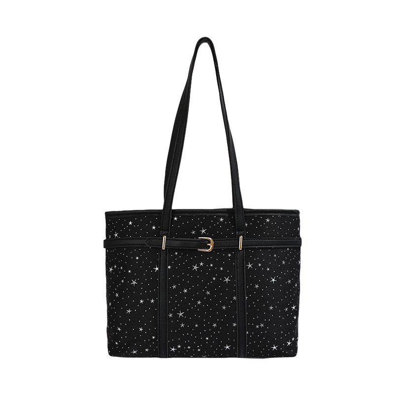 2026 nuevo estilo coreano de impresión de estrellas bolso especial de gran capacidad de viaje bolso de hombro portátil simple bolso de mujer