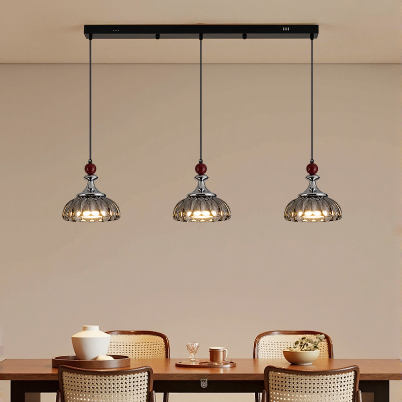 2026 nuevo estilo retro creativo de alta calidad lámpara de mesa de comedor de tres cabezas lámpara de cables de cabello 461L