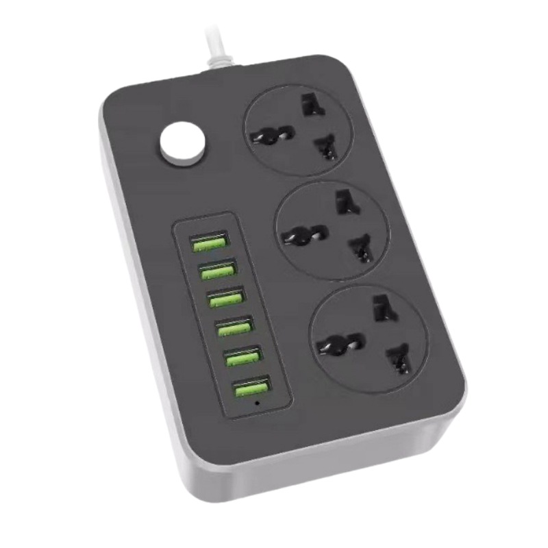 插座厂家亚马逊香港插线板6USB外贸欧规俄罗斯排插跨境欧规批发