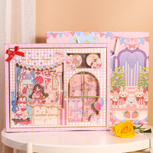 小学生礼物公主日记礼盒套装手账本创意可爱少女心卡通笔记本本子