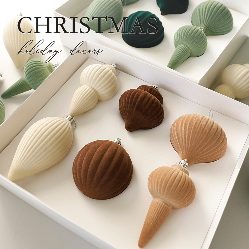 Fronteriza alienígena floquete bola de Navidad árbol de Navidad pequeño colgante vino rojo tinta verde bola de Navidad floquete decoración de Navidad