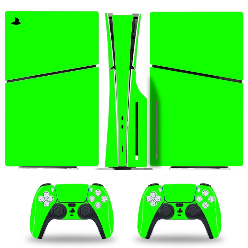 Console skin (PS5SLIM) optical‑drive edition — full‑body protective stickers, controller decals