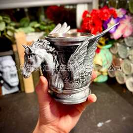 复古飞马浮雕马克杯 创意带翅膀啤酒杯 Pegasus Relief Mug